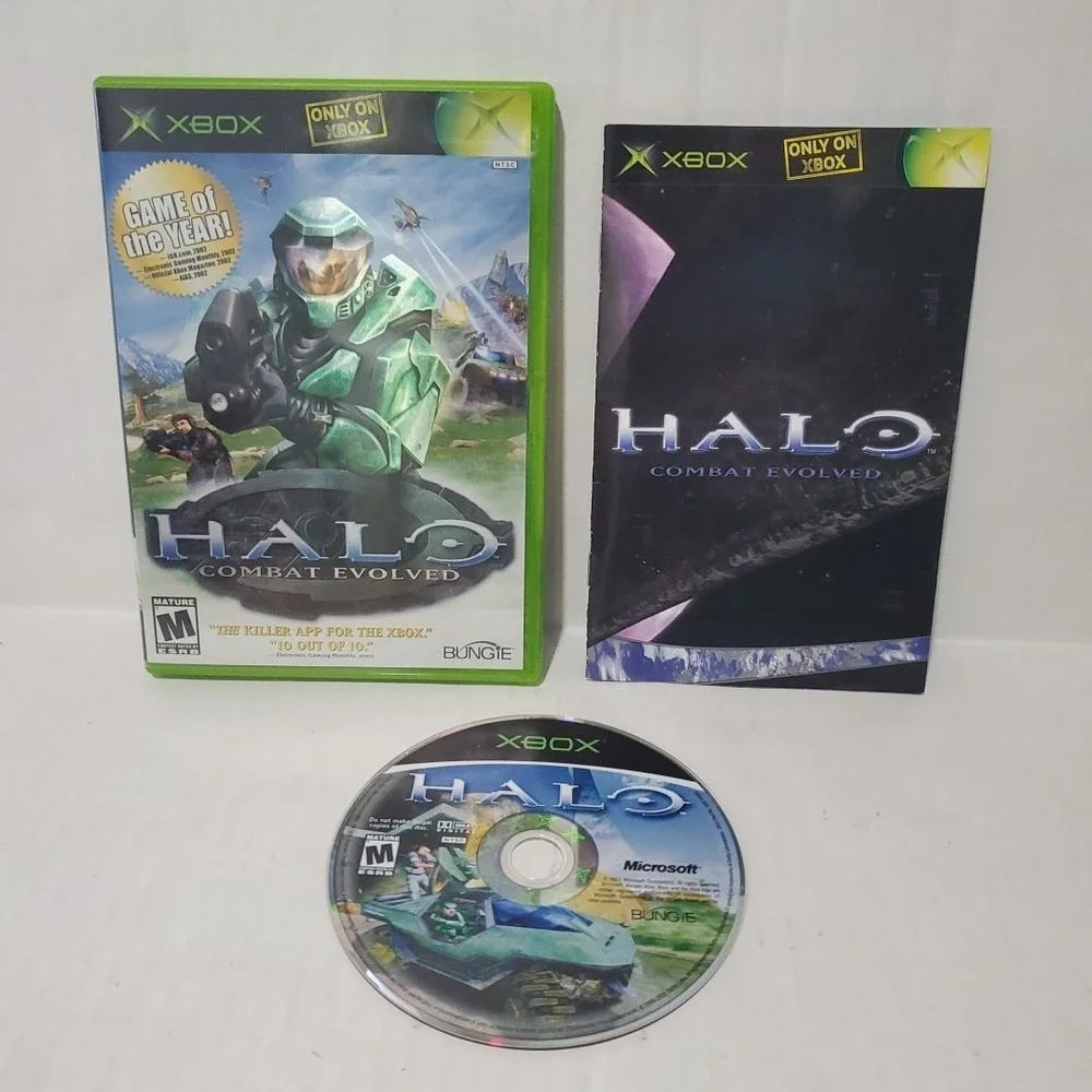 Halo Combat Evolved Xbox Complete CIB w/ Manual Tested Working Complete
